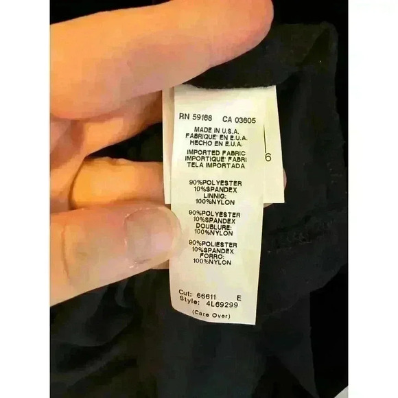 Karen Kane Womens Velvet Sheath Dress V-Neck with Bow Sleeves size Large - Picture 7 of 8